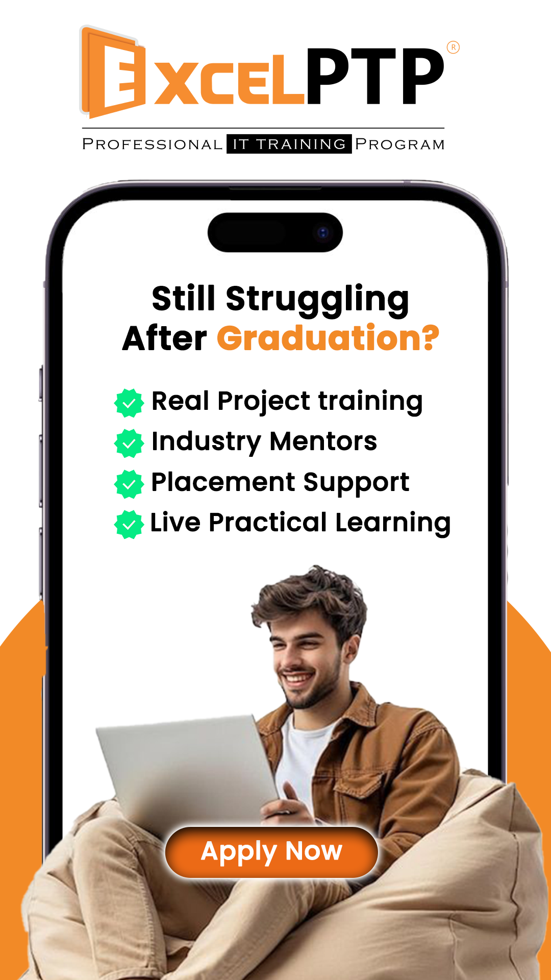 ExcelPTP professional IT training for fresh graduates with real project experience and placement support